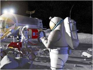 An astronaut in space. An astronaut in space.