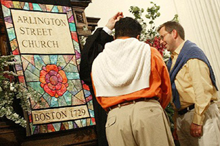 Same-sex couple married in Boston (May 20, 2004). Same-sex couple married in Boston (May 20, 2004).