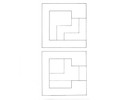 Two drawings of squares with lines showing different sectional quality.