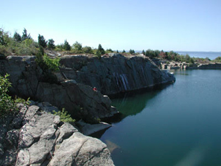A photo of Rockport quarry and the adjoining lake. A photo of Rockport quarry and the adjoining lake.
