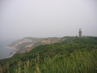 Gay Head Lighthouse in the fog. Gay Head Lighthouse in the fog.