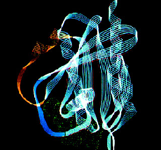 Three-dimensional structure of the ras protein. Three-dimensional structure of the ras protein.