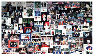 A collage of photos showing dozens of sets of identical and fraternal twins. A collage of photos showing dozens of sets of identical and fraternal twins.