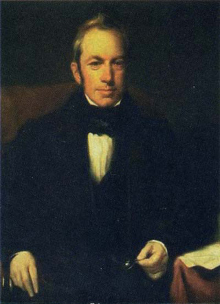a portrait painting showing Scottish Botanist Robert Brown a portrait painting showing Scottish Botanist Robert Brown