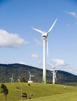 Photograph of windmills. Photograph of windmills.