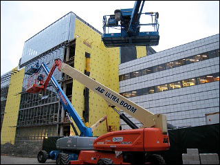 Image of a building extension under construction. Image of a building extension under construction.