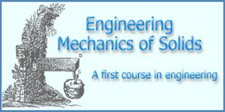 A light blue banner image demonstrating a cantilevered beam. 'Engineering Mechanics of Solids - A first course in engineering' appears as text. A light blue banner image demonstrating a cantilevered beam. 'Engineering Mechanics of Solids - A first course in engineering' appears as text.