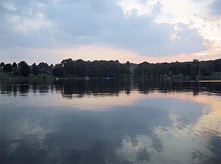 Photo of a lake. Photo of a lake.