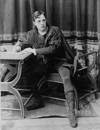 Image of Creston Clarke writing with quill pen. Image of Creston Clarke writing with quill pen.