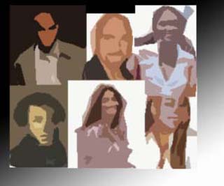 An abstract image depicting people of different races. An abstract image depicting people of different races.