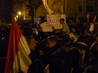 A photo of a group of protesters in Cairo, Egypt, in 2011. A photo of a group of protesters in Cairo, Egypt, in 2011.