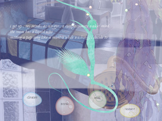 Detail of a screenshot from Loss, Undersea, an artificial intelligence-based interactive narrative by D. Fox Harrell. Detail of a screenshot from Loss, Undersea, an artificial intelligence-based interactive narrative by D. Fox Harrell.