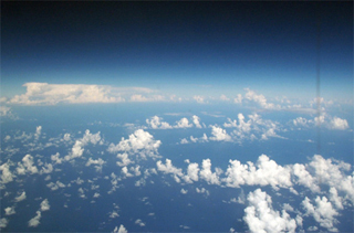 Buoyant ascent of warm, moist air. Buoyant ascent of warm, moist air.