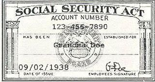 A scan of a Social Security card. A scan of a Social Security card.