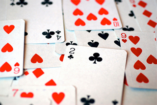 Photo of playing cards. Photo of playing cards.