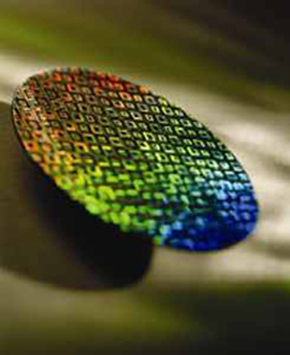 Image of a silicon wafer. Image of a silicon wafer.
