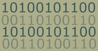 A graphic of ones and zeros. A graphic of ones and zeros.