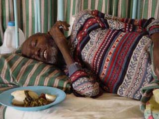 A Zambian AIDS patient. A Zambian AIDS patient.