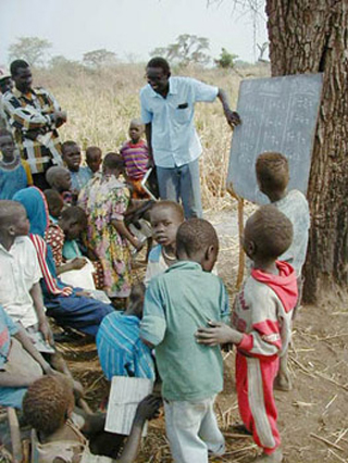 An outdoor classroom in Sudan. An outdoor classroom in Sudan.