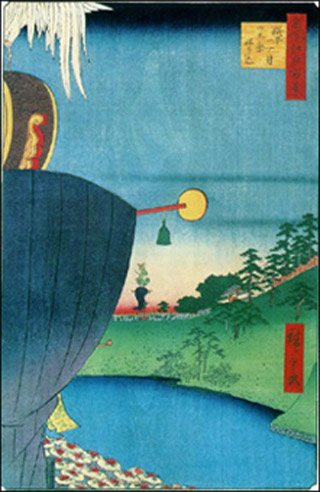 A woodblock print of the Sanno festival procession at Kojimachi I-chome, 1857. A woodblock print of the Sanno festival procession at Kojimachi I-chome, 1857.