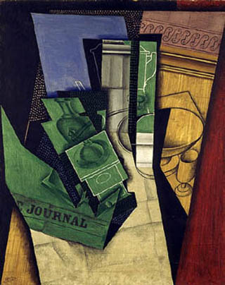 Photograph of The Breakfast, oil and charcoal on canvas by Juan Gris, 1915. Photograph of The Breakfast, oil and charcoal on canvas by Juan Gris, 1915.
