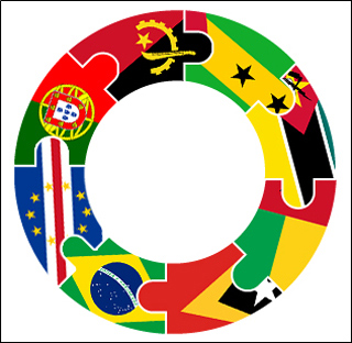 Flags presented puzzle-piece style of the Portuguese-speaking countries of the world. Flags presented puzzle-piece style of the Portuguese-speaking countries of the world.