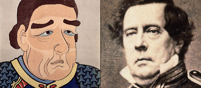 an illustration and a painting of a man from the 1800s an illustration and a painting of a man from the 1800s
