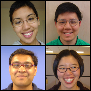 Four young Asian Americans of different backgrounds. Four young Asian Americans of different backgrounds.