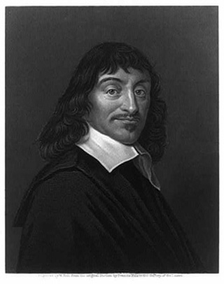 Black and white portrait of Rene Descartes. Black and white portrait of Rene Descartes.