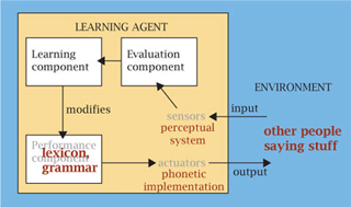 Diagram of a model of phonological learning. Diagram of a model of phonological learning.