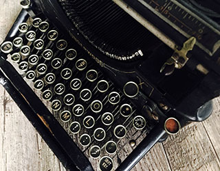 A photo of a typewriter. A photo of a typewriter.