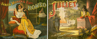 19th century chewing tobacco advertisements featuring Romeo and Juliet. 19th century chewing tobacco advertisements featuring Romeo and Juliet.