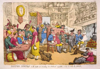 Doctor Syntax - a British cartoon by Thomas Rowlandson. Doctor Syntax - a British cartoon by Thomas Rowlandson.