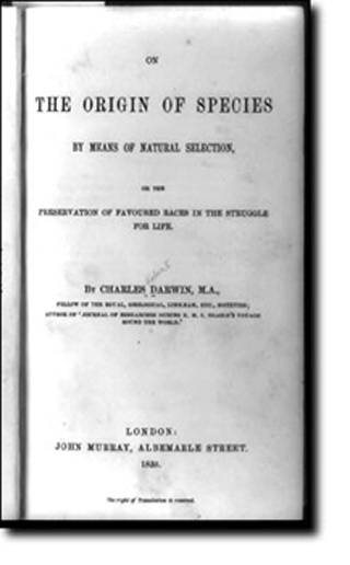 Title page of The Origin of Species. Title page of The Origin of Species.