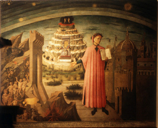 Dominico di Michelino, Dante and the Three Kingdoms. Dominico di Michelino, Dante and the Three Kingdoms.