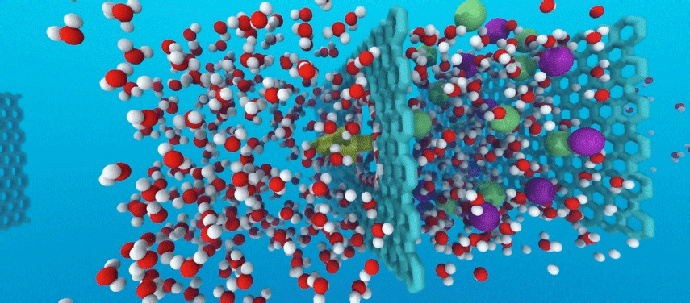 An illustration of a brightly colored molecular model. An illustration of a brightly colored molecular model.