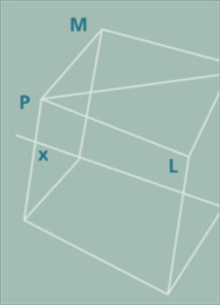 A close up, three dimensional line drawing of a cube. A close up, three dimensional line drawing of a cube.