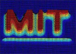 Image of electrodes in shape MIT. Image of electrodes in shape MIT.