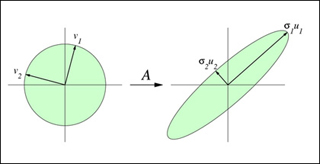 The image of the unit sphere under an m x n matrix. The image of the unit sphere under an m x n matrix.