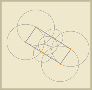 Interiors of disks cover the rectangle. Interiors of disks cover the rectangle.