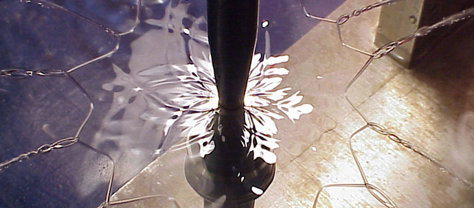 A pattern created by a fluid jet. A pattern created by a fluid jet.