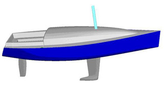 Sailing yacht design created using a Computer Aided Design (CAD) program. Sailing yacht design created using a Computer Aided Design (CAD) program.
