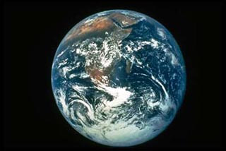 The Earth floating in space with Africa visible. The Earth floating in space with Africa visible.
