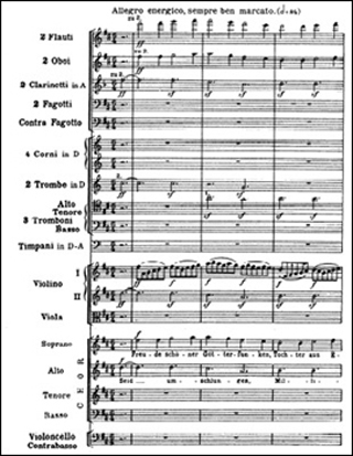 A page from the orchestral score. A page from the orchestral score.