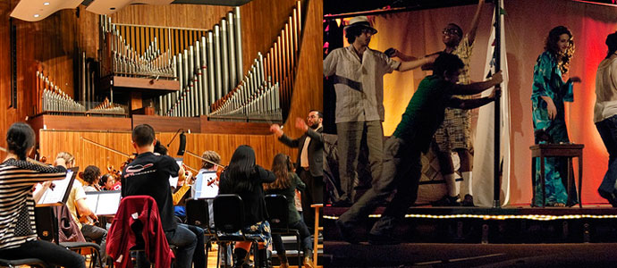 Photos of students in performances. Photos of students in performances.