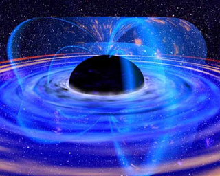 A black hole, surrounded by an accretion disk. A black hole, surrounded by an accretion disk.
