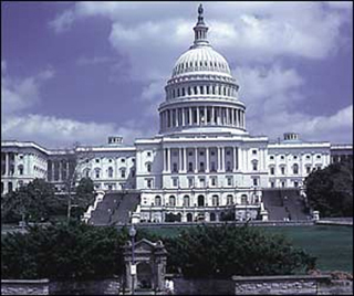 A photograph of the U.S. Capitol building. A photograph of the U.S. Capitol building.