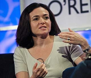 Sheryl Sandberg speaking onstage at the 2009 Web 2.0 Summit. Sheryl Sandberg speaking onstage at the 2009 Web 2.0 Summit.
