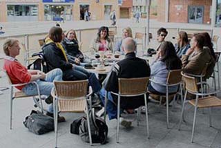 People meeting in a group. People meeting in a group.