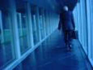 A blurry blue photo. A blurry blue photo.